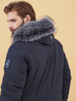Зимняя парка SIZE+ из технологичной мембранной ткани с капюшоном