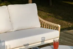 "Венеция" лаунж-зона из искусственного ротанга, цвет соломенный