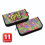 Пенал-книжка с наполнением 110x205x25мм "Cool Girl" (ErichKrause)