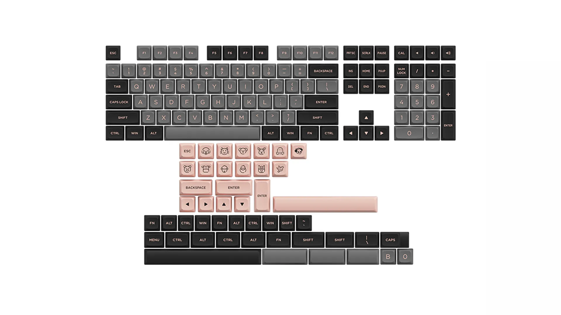 Набор клавиш Akko «Black & Pink» — купить на сайте профессиональных  клавиатур Geekboards