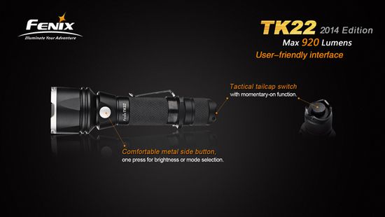 Подствольный фонарь Fenix TK22, 2014 Edition, 920 люмен