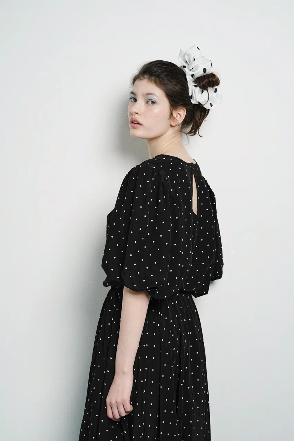 Блузка с рукавами-фонариками, "Конфетти"