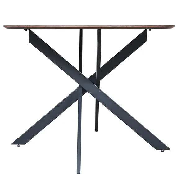 Стол Britton 100 см с круглой столешницей орех | Купить в Hallberg.ru