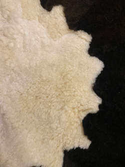 Ковер круглый натуральный мех овчина, 180 х 180 см.