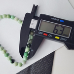 Гранат Андрадит, зеленый гранат, гладкий шар, р-р 6.3мм, цена за нить 10 см