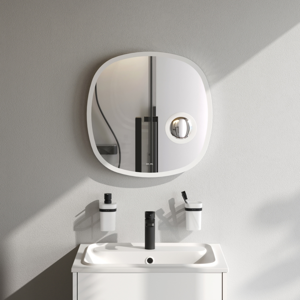 Зеркало с контурной LED-подсветкой, ИК сенсором и косметическим зеркалом, 55 см AM.PM Func M8FMOX0553SA