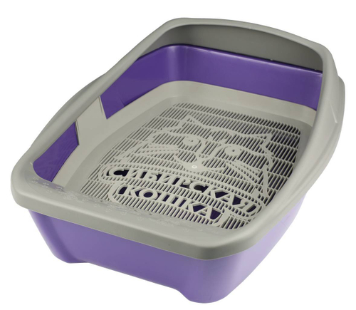 Сибирская кошка туалет для кошек глубокий с сеткой и бортиком евро