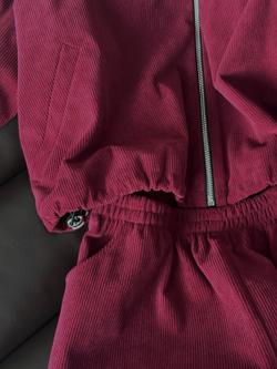 Костюм вельветовый бордо