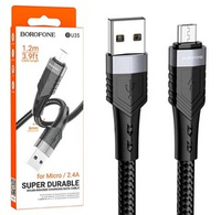 Кабель USB - Micro BOROFONE BU35 (черный) 1м