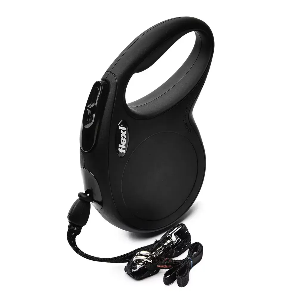Поводок-рулетка Flexi New Classic M (до 20 кг) 8 м трос черная Поводок-рулетка Flexi New Classic M (до 20 кг) 8 м трос черная