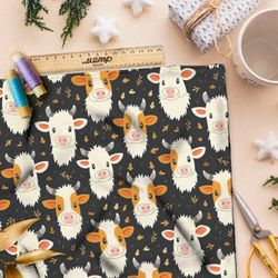 Ткань премиум Оксфорд 600D коровы на черном