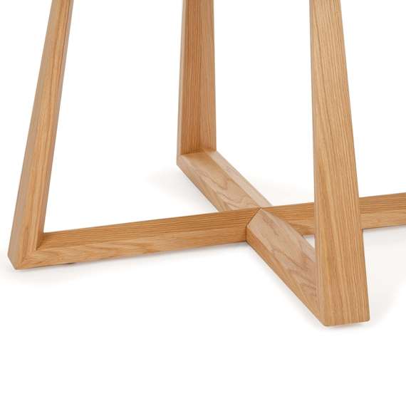 Раздвижной обеденный стол Brave Ø120-160 см, шпон дуба