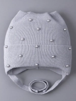 Шапка для девочки с ушками осенняя