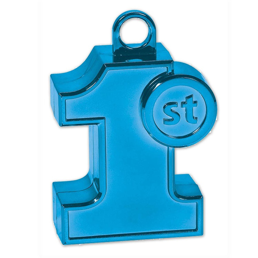 Грузик для шара 1-й ДР Мальчик 170гр (Голубой)