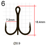 Крючки Saikyo тройн.7001BN №  6 (50шт)