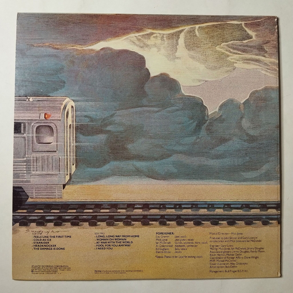Винтажная виниловая пластинка LP Foreigner (Japan 1977) (No Obi) Headknocker