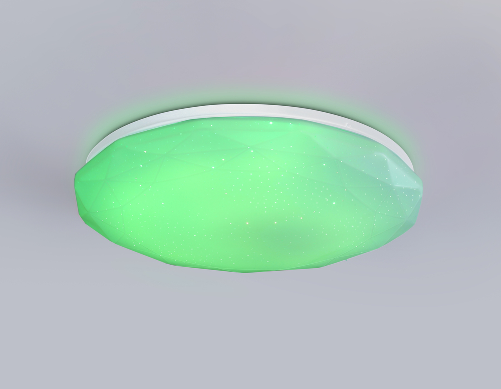 FZ417 WH белый IP20 46W 3000K-6500K+RGB D380*60 (ПДУ ИК)