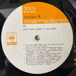 Винтажная виниловая пластинка LP John Barry And His Orchestra James Bond 007 Great Movie Sounds (Japan 1969) (No Obi)