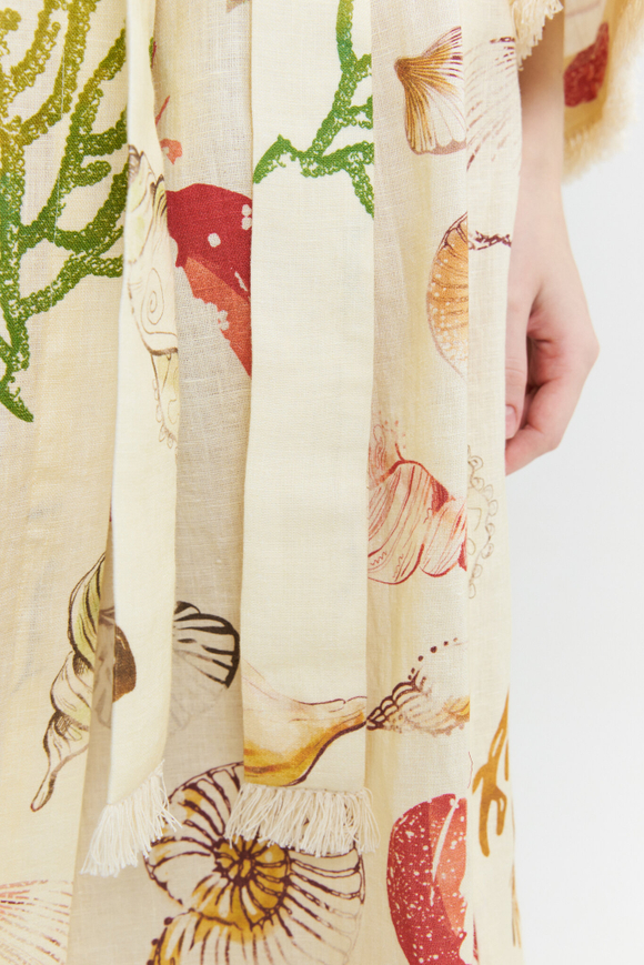 Кимоно изо льна с омарами