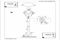 Наземный низкий светильник Eglo Monreale 98123