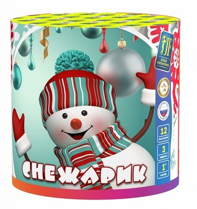 Фейерверк, батарея салютов Снежарик 12 х 1"