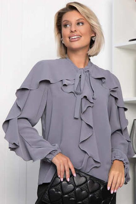 Блуза Дыхание осени (серая) Б14186-5М LT Collection