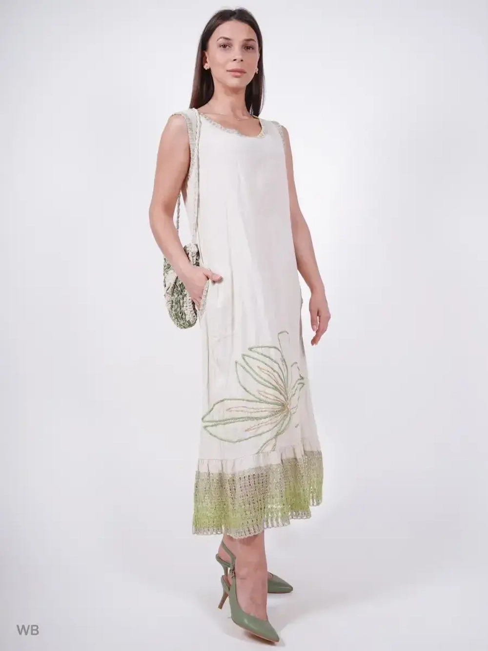 Платье летнее лен хлопок