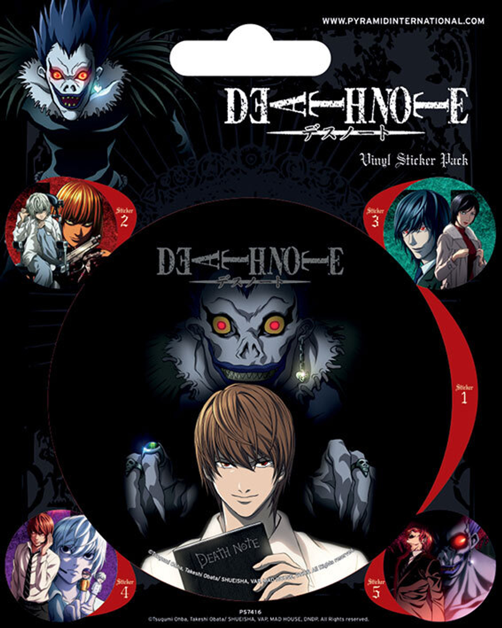 Виниловый стикерпак по манге Тетрадь смерти (Death Note  Vinyl Sticker Pack)