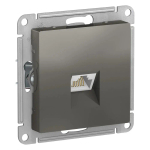 ATLASDESIGN РОЗЕТКА компьютерная RJ45 кат. 6A, механизм, СТАЛЬ