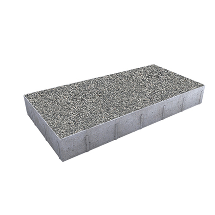 Тротуарная плитка ПРЯМОУГОЛЬНИК 600х300 мм - Гранит+ Серый с черным