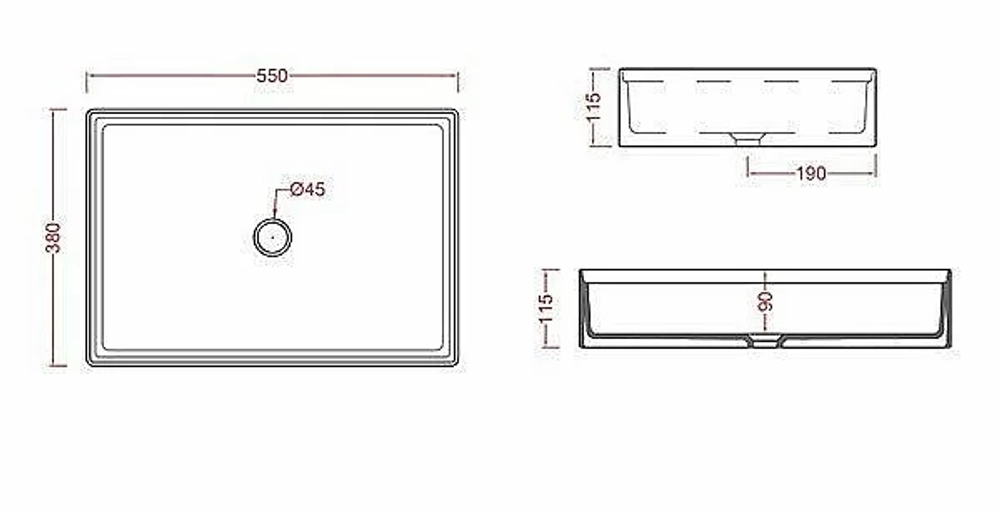 Раковина накладная Artceram SCALINO 38 SCL002 16 00 blu zaffiro