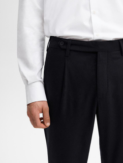 Massimo Dutti Костюмные брюки из смесовой шерсти, темно-синий