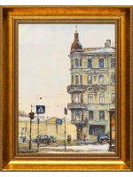 Картина маслом Дом на Фонтанке Кустиков