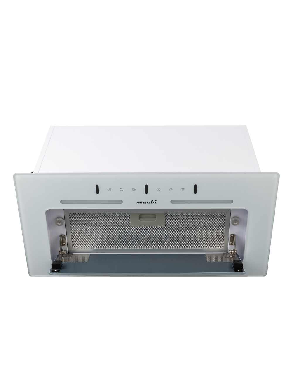 Вытяжка кухонная LedyDC-60GT (WHITE) белый, D150мм,1100м3/ч, полновстраиваемая, ИНВЕРТОРНЫЙ Мотор 110Ватт (Энергетическая эфф-ть класс А+), стекло 60см, сенсорное управление + управление жестами (MACBI)