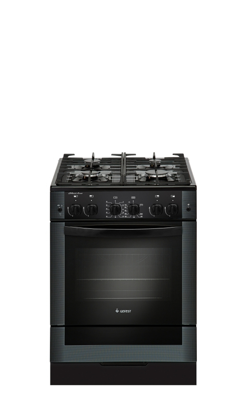Плита газовая GEFEST 6500-02 0115 (черн.с растр.рис)