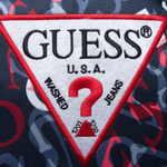 Рюкзак GUESS Темно-синий/Принт: разноцветные логотипы GUESS/Аппликация: белый треугольник-логотип Мальчик