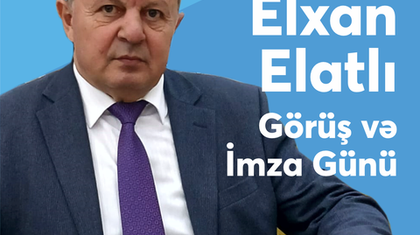 Elxan Elatlının imza günü keçiriləcək