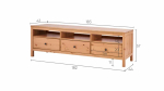 Тумба под ТВ - аналог IKEA HEMNES / ХЕМНЭС/ ХЕМНЕС / КЫМОР / ИКЕА 183х57х47 см, светло-коричневый
