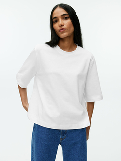 ARKET УКОРОЧЕННАЯ ФУТБОЛКА, БЕЛЫЙ