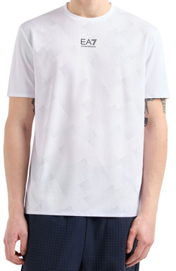 Мужская теннисная футболка EA7 Man Jersey T-Shirt - фантазийный белый