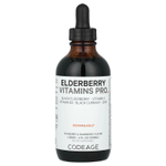 Codeage, Vitamins, бузина и иммунный комплекс, голубика и малина, 120 мл (4 жидк. унц.)