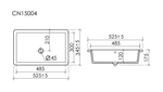 Раковина встраиваемая снизу Ceramicanova Era 525x345x175мм, c отверстием слива - перелива белый, арт.CN15004