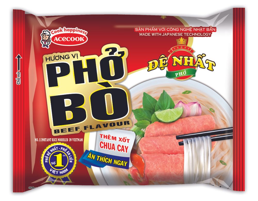 Вьетнамская рисовая лапша Фо Бо, De Nhat, 65 гр.