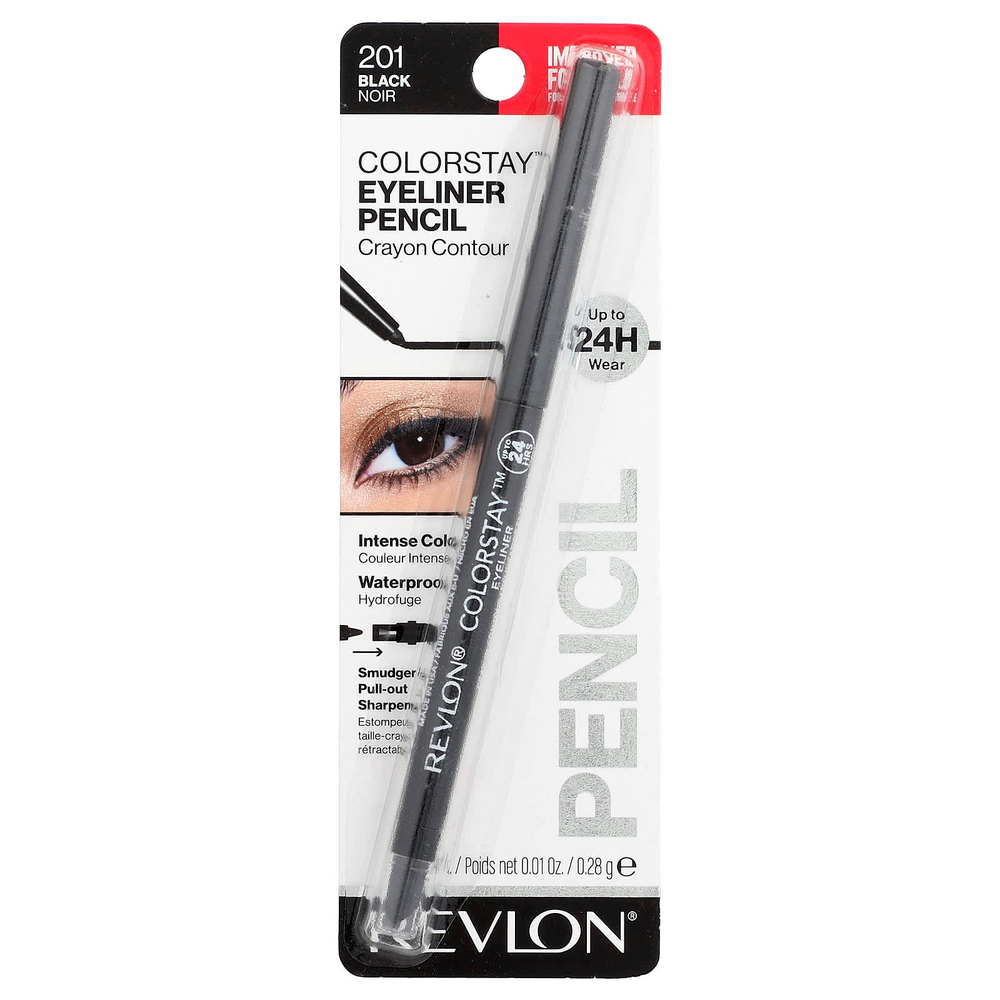 Revlon, Colorstay™, подводка для глаз, 201 черный, 0,28 г (0,01 унции)