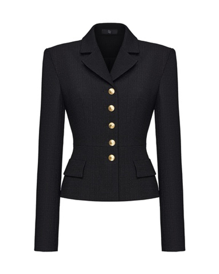 Жакет отрезной по талии из полутвида