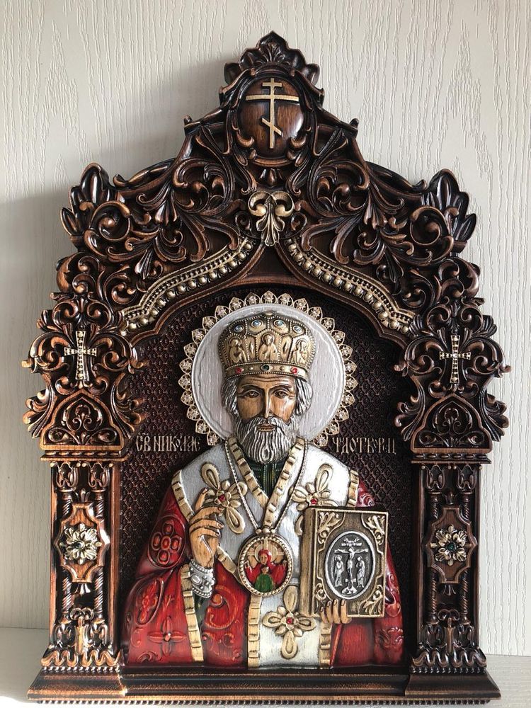 Икона резная &quot;Святая Троица&quot;