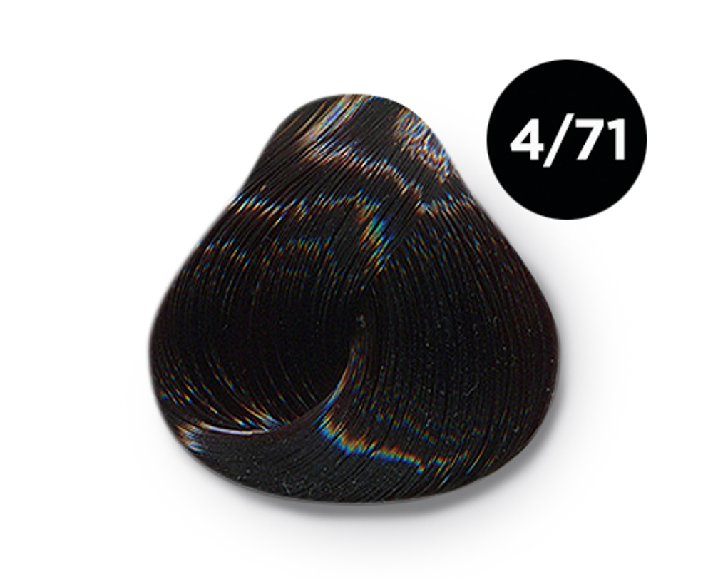 OLLIN SILK TOUCH 4/71 шатен коричнево-пепельный 60мл Безаммиачный стойкий краситель для волос