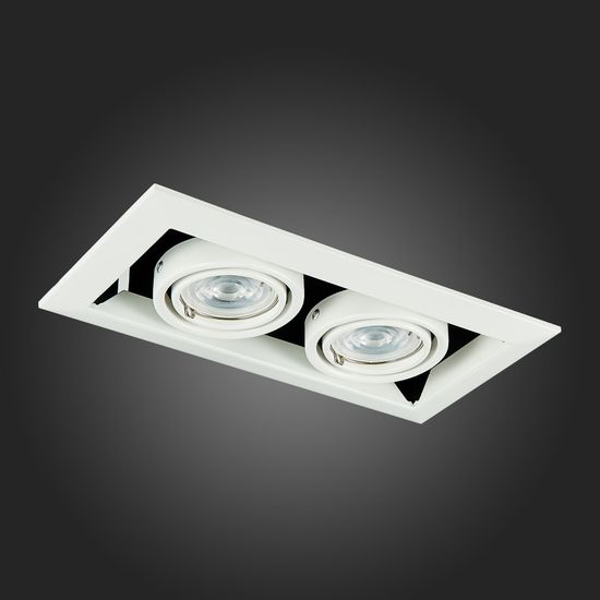 ST250.558.02 Св-к встр. Черный, Белый GU10 2*50W  IP20 L245xW126xH70 220V Без ламп Встраиваемые светильники
