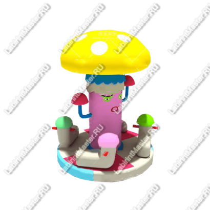 Электрическая карусель детская 4KIDS "Гриб"