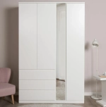 Шкаф распашной Варма Стор 144 с зеркалом, 222*144*57 см, белый